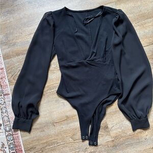 Forever 21 Black V-Neck Bodysuit